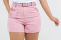 Amelia High Waist shorts with welt pocket