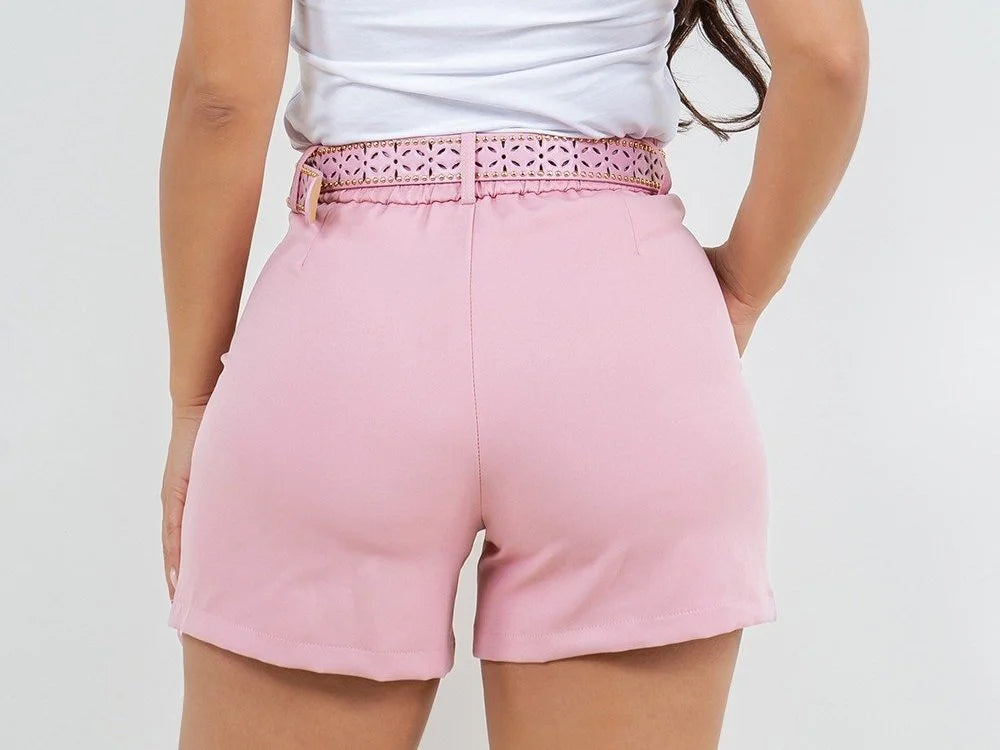 Amelia High Waist shorts with welt pocket