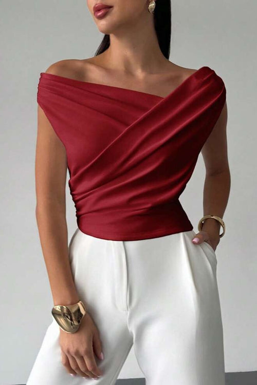 Carmela Draped Off Shoulder