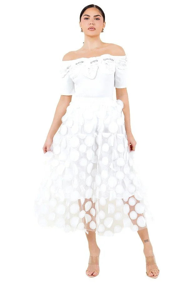 Clara Flower Off Shoulder Blouse