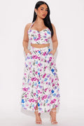 Esmeralda Floral Print Skirt and Top Set