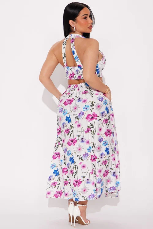 Esmeralda Floral Print Skirt and Top Set