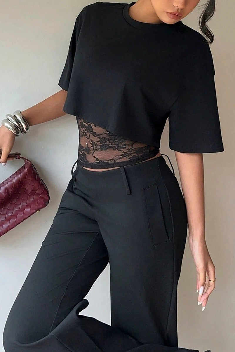 Rocio Cropped Lace Top