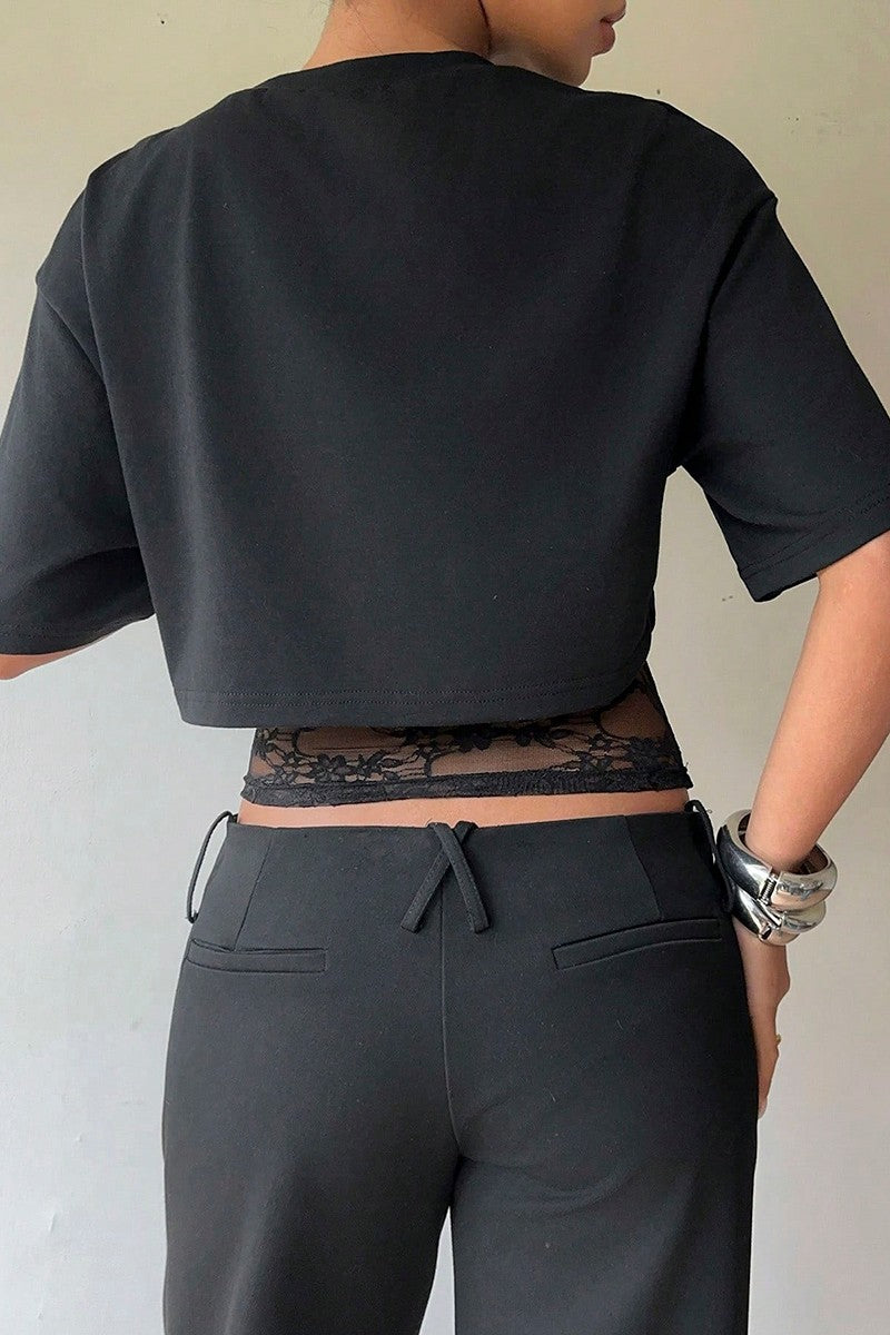 Rocio Cropped Lace Top