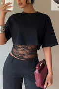 Rocio Cropped Lace Top